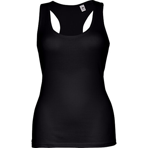THC TIRANA. Ärmelloses Baumwoll-T-Shirt Für Frauen , schwarz, 100% Baumwolle, L, 66,00cm x 43,50cm (Länge x Breite), Bild 1
