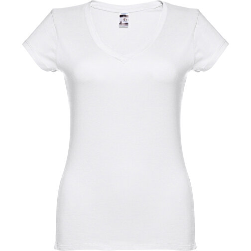 THC ATHENS WOMEN WH. Damen T-shirt , weiss, 100% Baumwolle, M, 64,00cm x 44,00cm (Länge x Breite), Bild 2