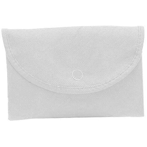 Faltbare Tasche AUSTEN , weiß, Vliesstoff, 45,00cm x 12,00cm x 33,00cm (Länge x Höhe x Breite), Bild 1