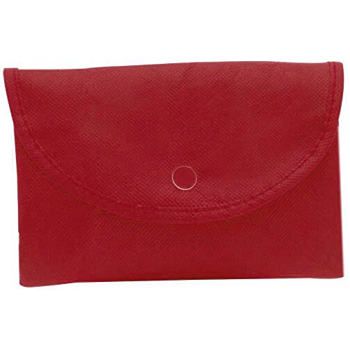 Faltbare Tasche AUSTEN , rot, Vliesstoff, 45,00cm x 12,00cm x 33,00cm (Länge x Höhe x Breite), Bild 1