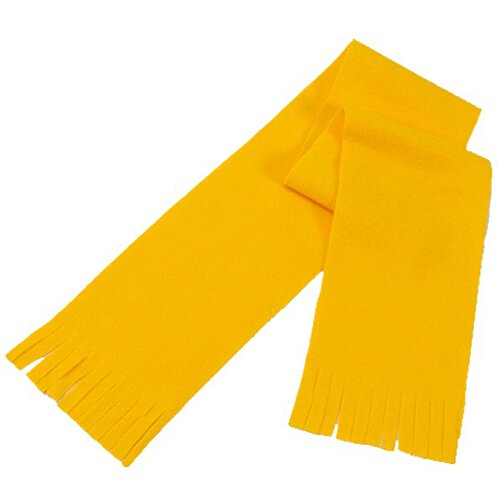 Schal ANUT , gelb, Polar Fleece 18 g/ m2, 91,00cm x 12,00cm (Länge x Breite), Bild 1