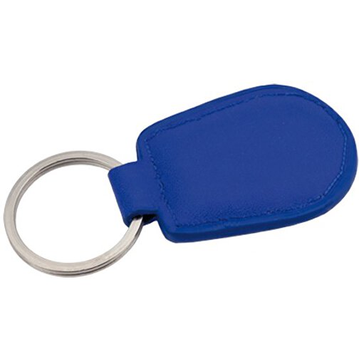 Schlüsselanhänger PELCU , blau, PU, 3,80cm x 0,70cm x 5,50cm (Länge x Höhe x Breite), Bild 1