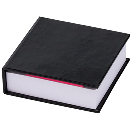 Notizzettelbox CODEX , schwarz, Pappe, 8,00cm x 8,00cm x 2,90cm (Länge x Höhe x Breite), Bild 1