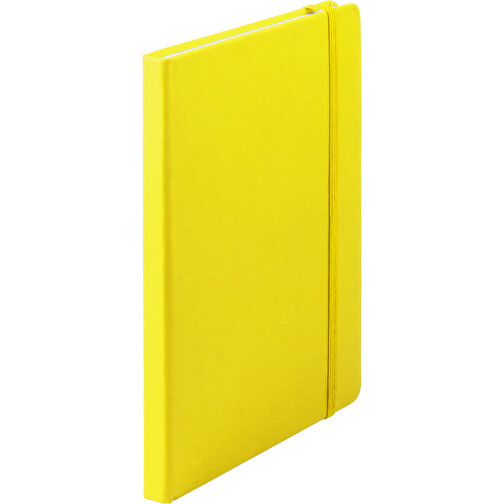 Notizblock Cilux , gelb, PU, 14,70cm x 1,50cm x 21,00cm (Länge x Höhe x Breite), Bild 1