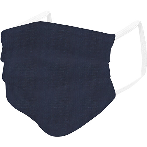 Mund-Nasen-Maske , jeans, Baumwolle, 11,00cm x 9,00cm (Länge x Breite), Bild 2