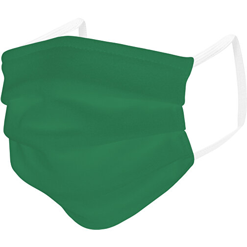 Mund-Nasen-Maske , blattgrün, Baumwolle, 11,00cm x 9,00cm (Länge x Breite), Bild 2