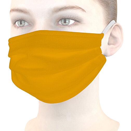 Mund-Nasen-Maske , maisgelb, Baumwolle, 11,00cm x 9,00cm (Länge x Breite), Bild 1