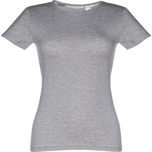 THC SOFIA. Tailliertes Damen-T-Shirt , hellgrau melliert, 100% Baumwolle, XL, 66,00cm x 50,00cm (Länge x Breite), Bild 1