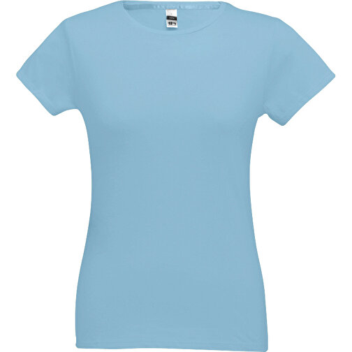 THC SOFIA. Tailliertes Damen-T-Shirt , pastellblau, 100% Baumwolle, XL, 66,00cm x 50,00cm (Länge x Breite), Bild 1