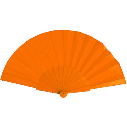 Fächer TELA , orange, Plastikstäbchen, 43,00cm x 23,00cm (Länge x Breite), Bild 1