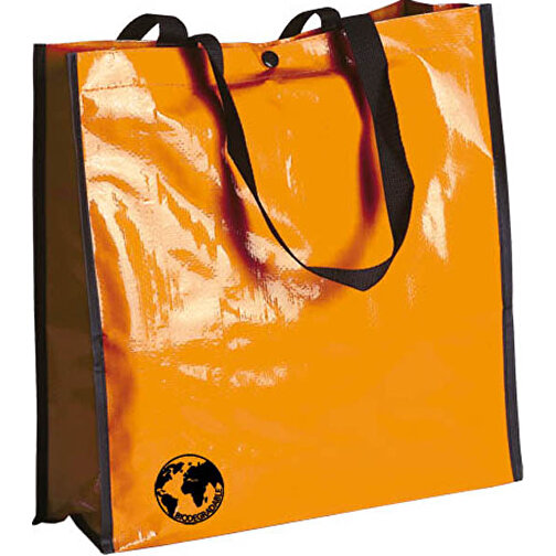 Tasche RECYCLE , orange, PP-Woven 120 g/ m2, 38,00cm x 12,50cm x 38,00cm (Länge x Höhe x Breite), Bild 1