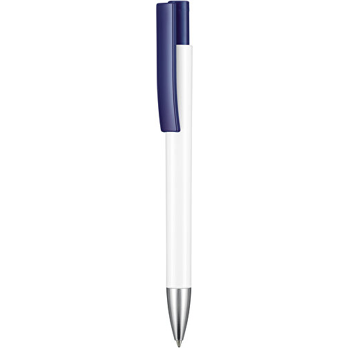 Kugelschreiber STRATOS , Ritter-Pen, azurblau/weiß, ABS-Kunststoff, 14,50cm (Länge), Bild 1