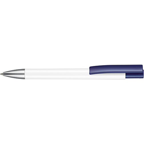 Kugelschreiber STRATOS , Ritter-Pen, azurblau/weiß, ABS-Kunststoff, 14,50cm (Länge), Bild 3