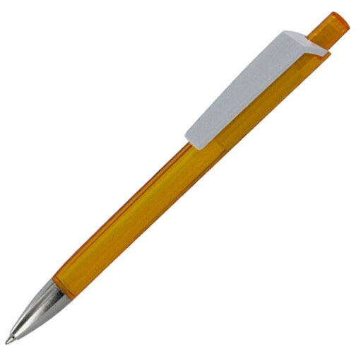 Kugelschreiber Tri-Star Transparent S , Ritter-Pen, mango-gelb, ABS-Kunststoff, 14,00cm (Länge), Bild 2