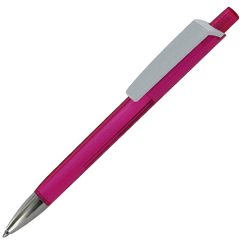 Kugelschreiber Tri-Star Transparent S , Ritter-Pen, magenta, ABS-Kunststoff, 14,00cm (Länge), Bild 2