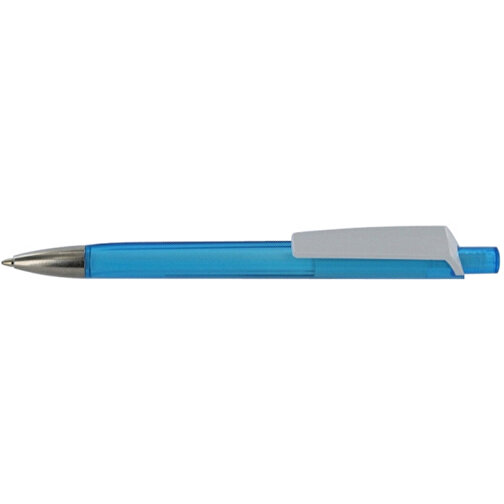 Kugelschreiber Tri-Star Transparent S , Ritter-Pen, karibikblau, ABS-Kunststoff, 14,00cm (Länge), Bild 3