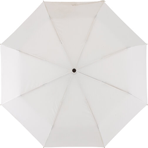 Windproof-Taschenschirm BORA , weiß, Metall / Aluminium / Polyester, , Bild 2