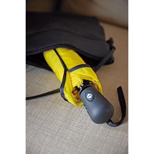 Windproof-Taschenschirm BORA , gelb, Metall / Aluminium / Polyester, , Bild 3