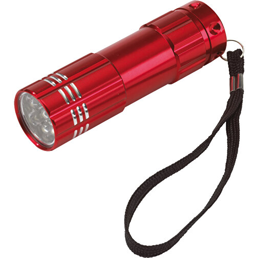 LED-Taschenlampe POWERFUL , rot, Aluminium, 9,50cm (Höhe), Bild 1
