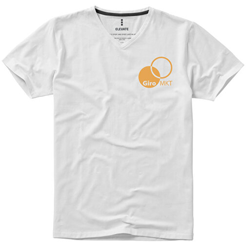 Kawartha T-Shirt Für Herren Mit V-Ausschnitt , Green Concept, weiß, Single jersey Strick 95% Bio Baumwolle, 5% Elastan, 200 g/m2, L, , Bild 2