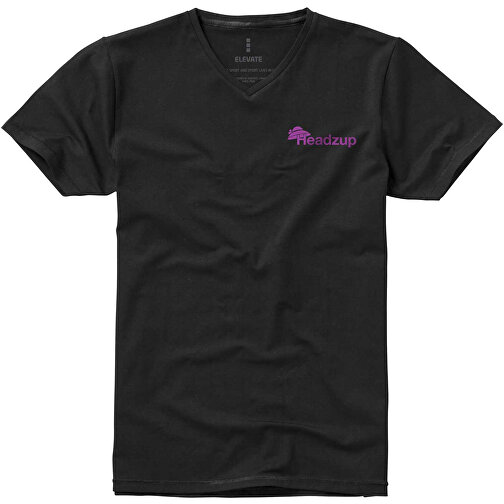 Kawartha T-Shirt Für Herren Mit V-Ausschnitt , Green Concept, schwarz, Single jersey Strick 95% Bio Baumwolle, 5% Elastan, 200 g/m2, M, , Bild 2
