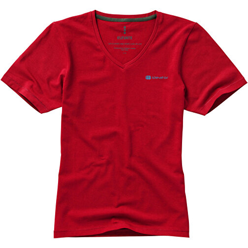 Kawartha T-Shirt Für Damen Mit V-Ausschnitt , Green Concept, rot, Single jersey Strick 95% Bio Baumwolle, 5% Elastan, 200 g/m2, S, , Bild 2