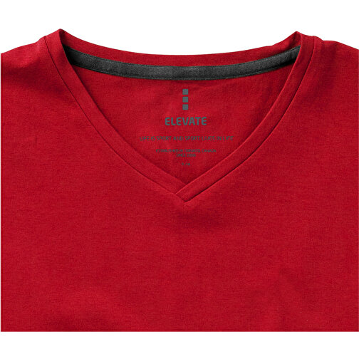 Kawartha T-Shirt Für Damen Mit V-Ausschnitt , Green Concept, rot, Single jersey Strick 95% Bio Baumwolle, 5% Elastan, 200 g/m2, S, , Bild 6