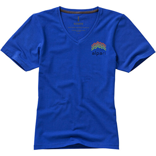 Kawartha T-Shirt Für Damen Mit V-Ausschnitt , Green Concept, blau, Single jersey Strick 95% Bio Baumwolle, 5% Elastan, 200 g/m2, L, , Bild 2