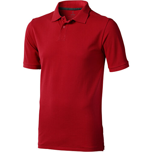Calgary Poloshirt Für Herren , rot, Piqué Strick 100% BCI Baumwolle, 200 g/m2, S, , Bild 1