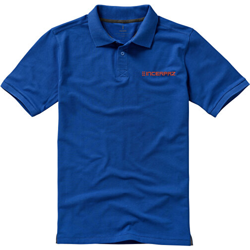 Calgary Poloshirt Für Herren , blau, Piqué Strick 100% BCI Baumwolle, 200 g/m2, S, , Bild 4