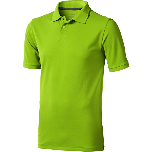Calgary Poloshirt Für Herren , apfelgrün, Piqué Strick 100% BCI Baumwolle, 200 g/m2, S, , Bild 1