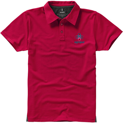 Markham Stretch Poloshirt Für Herren , rot, Double Pique Strick 5% Elastan, 95% BCI Baumwolle, 200 g/m2, S, , Bild 4