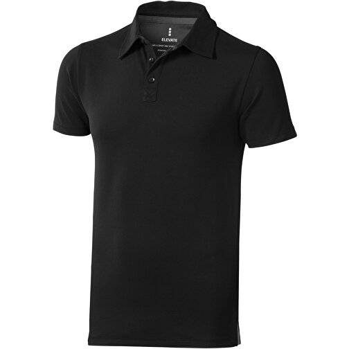 Markham Stretch Poloshirt Für Herren , schwarz, Double Pique Strick 5% Elastan, 95% BCI Baumwolle, 200 g/m2, L, , Bild 1
