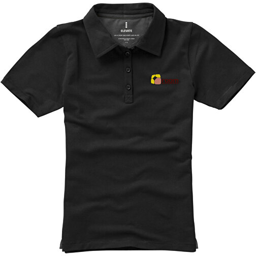 Markham Stretch Poloshirt Für Damen , schwarz, Double Pique Strick 5% Elastan, 95% BCI Baumwolle, 200 g/m2, XL, , Bild 2