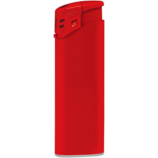 GO Prima Piezo Feuerzeug , rot, Kunststoff, 8,10cm x 1,10cm x 2,47cm (Länge x Höhe x Breite), Bild 1