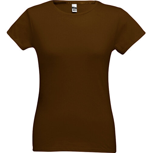 THC SOFIA. Tailliertes Damen-T-Shirt , dunkelbraun, 100% Baumwolle, S, 60,00cm x 41,00cm (Länge x Breite), Bild 1