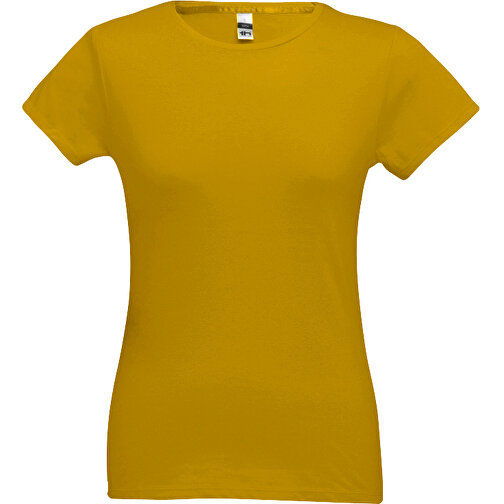 THC SOFIA. Tailliertes Damen-T-Shirt , dunkelgelb, 100% Baumwolle, S, 60,00cm x 41,00cm (Länge x Breite), Bild 1
