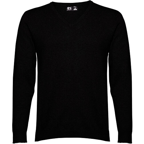THC MILAN. Herren-Pullover Mit V-Ausschnitt Aus Baumwolle Und Polyamid , schwarz, Baumwolle. Polyamide, L, 70,00cm x 56,00cm (Länge x Breite), Bild 1
