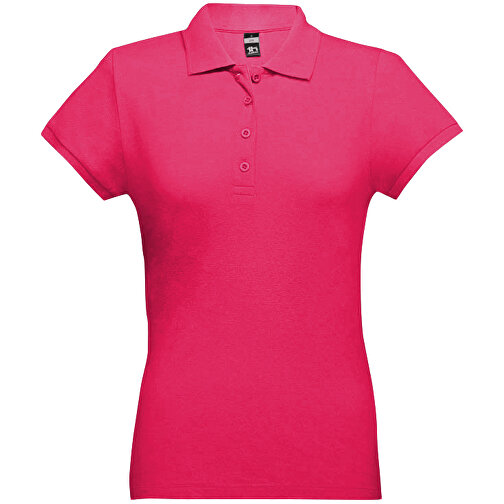 THC EVE. Damen Poloshirt , wasserblau, 100% Baumwolle, L, 64,00cm x 46,00cm (Länge x Breite), Bild 2