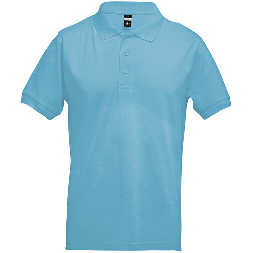 THC ADAM. Kurzarm-Poloshirt Aus Baumwolle Für Herren , hellblau, 100% Baumwolle, XXL, 75,00cm x 61,00cm (Länge x Breite), Bild 1