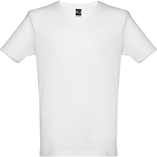 THC ATHENS WH. Herren T-shirt , weiß, 100% Baumwolle, L, 73,00cm x 52,00cm (Länge x Breite), Bild 2