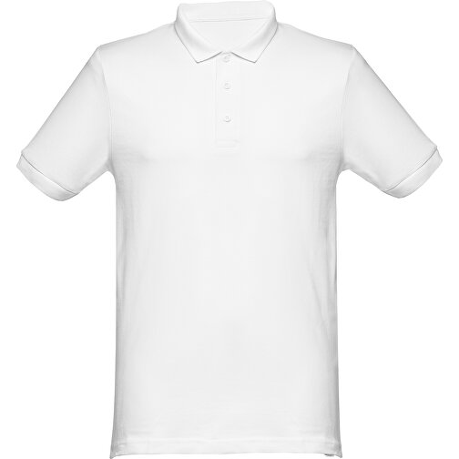 THC MONACO WH. Kurzarm-Poloshirt Für Herren Aus Kardierter Baumwolle , weiß, 100% Baumwolle, XXL, 77,50cm x 61,00cm (Länge x Breite), Bild 1