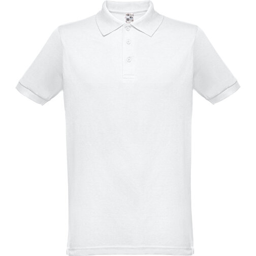THC BERLIN WH. Kurzärmeliges Herren-Poloshirt. Farbe Weiss , weiss, Baumwolle und Polyester, XL, 75,50cm x 58,00cm (Länge x Breite), Bild 2