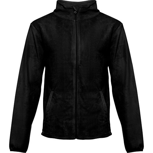 THC HELSINKI. Herren-Fleecejacke Aus Polyester , schwarz, Polyester, L, 73,00cm x 57,00cm (Länge x Breite), Bild 1