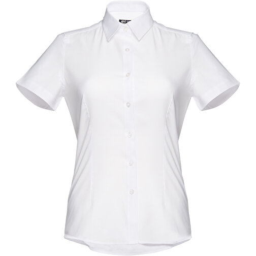 THC LONDON WOMEN WH. Kurzärmeliges Oxford-Hemd Für Damen. Weisse Farbe , weiss, Baumwolle und Polyester, S, 67,00cm x 46,00cm (Länge x Breite), Bild 2