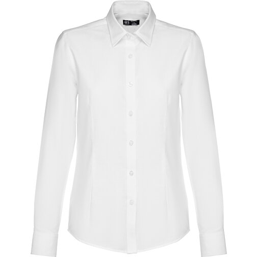THC TOKYO WOMEN WH. Langärmeliges Oxford-Hemd Für Frauen. Weisse Farbe , weiss, Baumwolle und Polyester, L, 71,00cm x 53,00cm (Länge x Breite), Bild 2