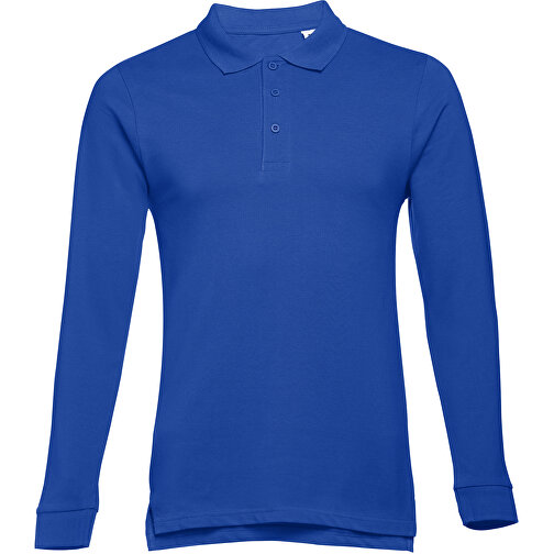 THC BERN. Langarm-Poloshirt Für Herren Aus Kardierter Baumwolle , königsblau, 100% Baumwolle, XXL, 75,00cm x 61,00cm (Länge x Breite), Bild 1