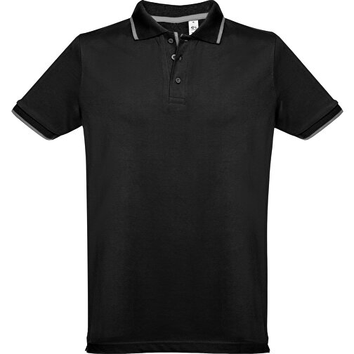 THC ROME. Zweifarbiges Baumwoll-Poloshirt Für Herren , dunkelblau, 100% Baumwolle, XXL, 78,00cm x 60,00cm (Länge x Breite), Bild 2