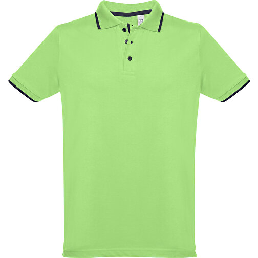 THC ROME. 'Slim Fit' Herren Poloshirt , hellgrün, 100% Baumwolle, S, 70,00cm x 48,00cm (Länge x Breite), Bild 1