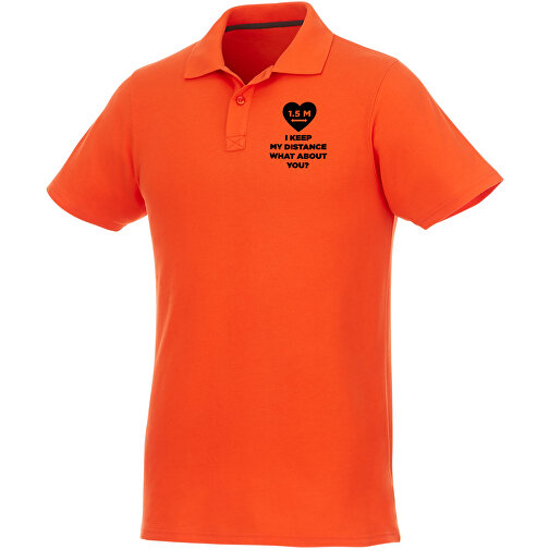 Helios Poloshirt Für Herren , orange, Piqué Strick 100% BCI Baumwolle, 180 g/m2, 3XL, , Bild 3